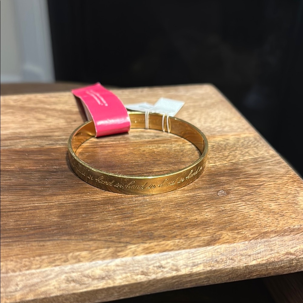 Kate Spade Gold Engraved Bracelet